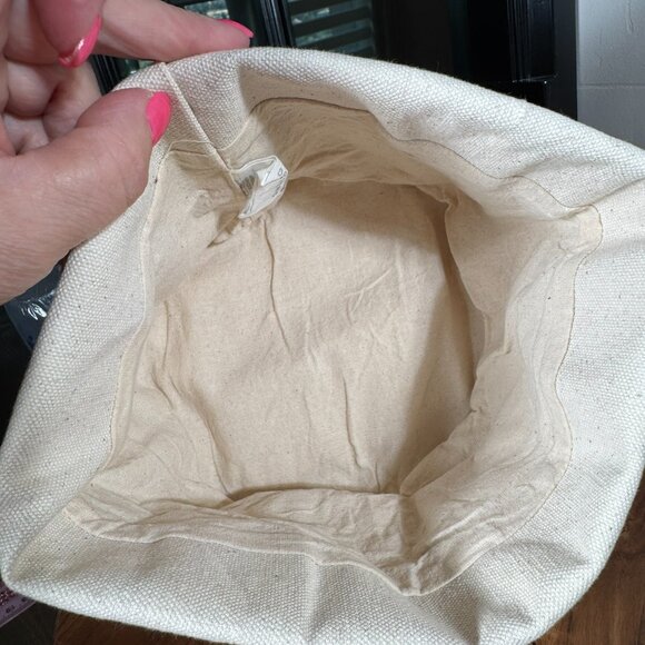 Vintage Flour Sack Fabric Bowl — Farmhouse Kitchen Decor - Picture 7 of 10